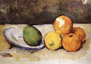 Paul Cezanne and fruit have a plate of still life France oil painting artist
